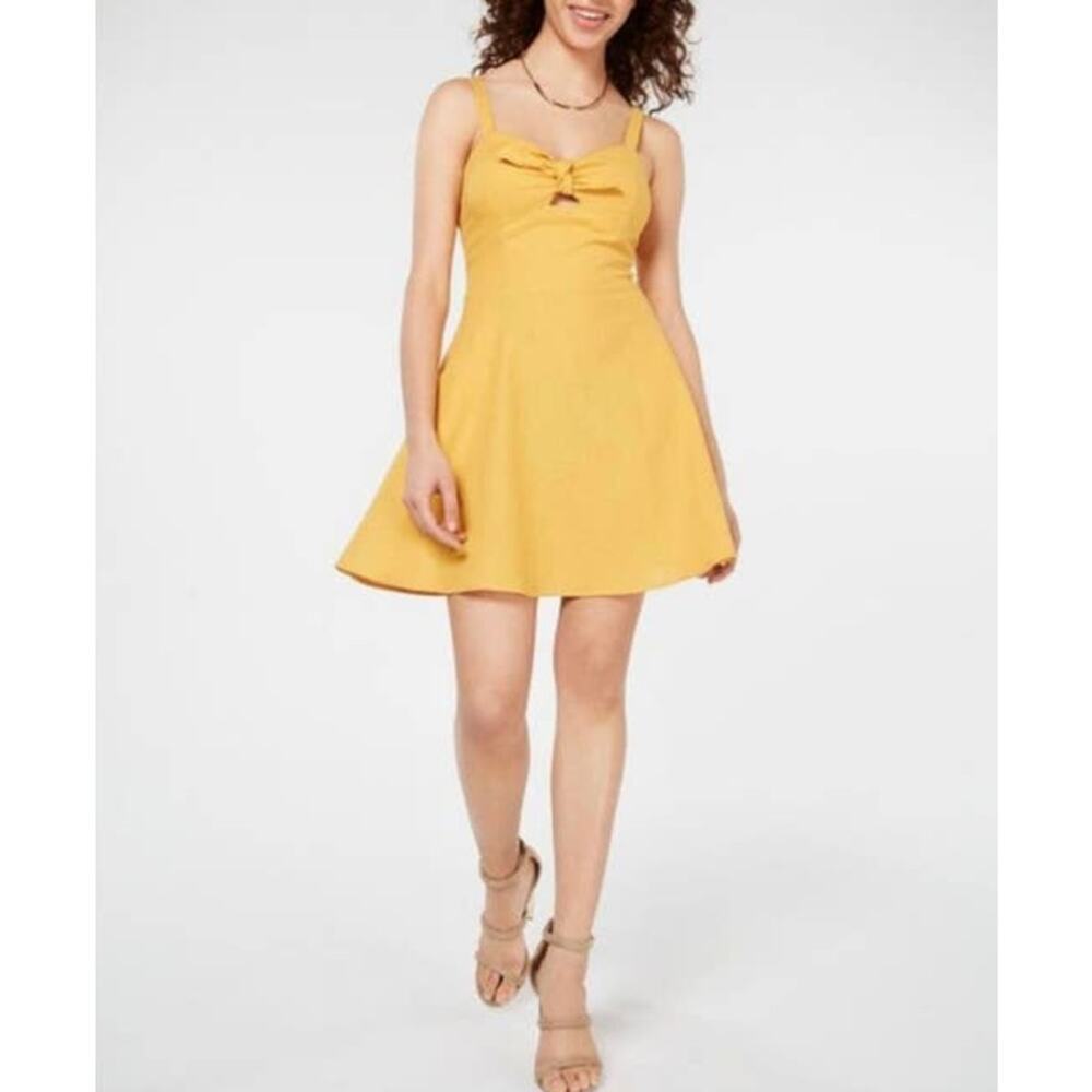 Speechless Yellow Spaghetti Strap Sweetheart Size… - image 3